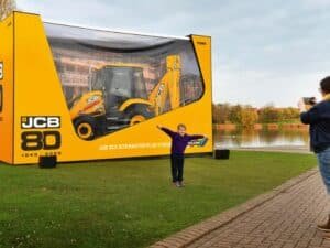 JCB “Backhoe in a Box” Goes Supersized for 80th Anniversary